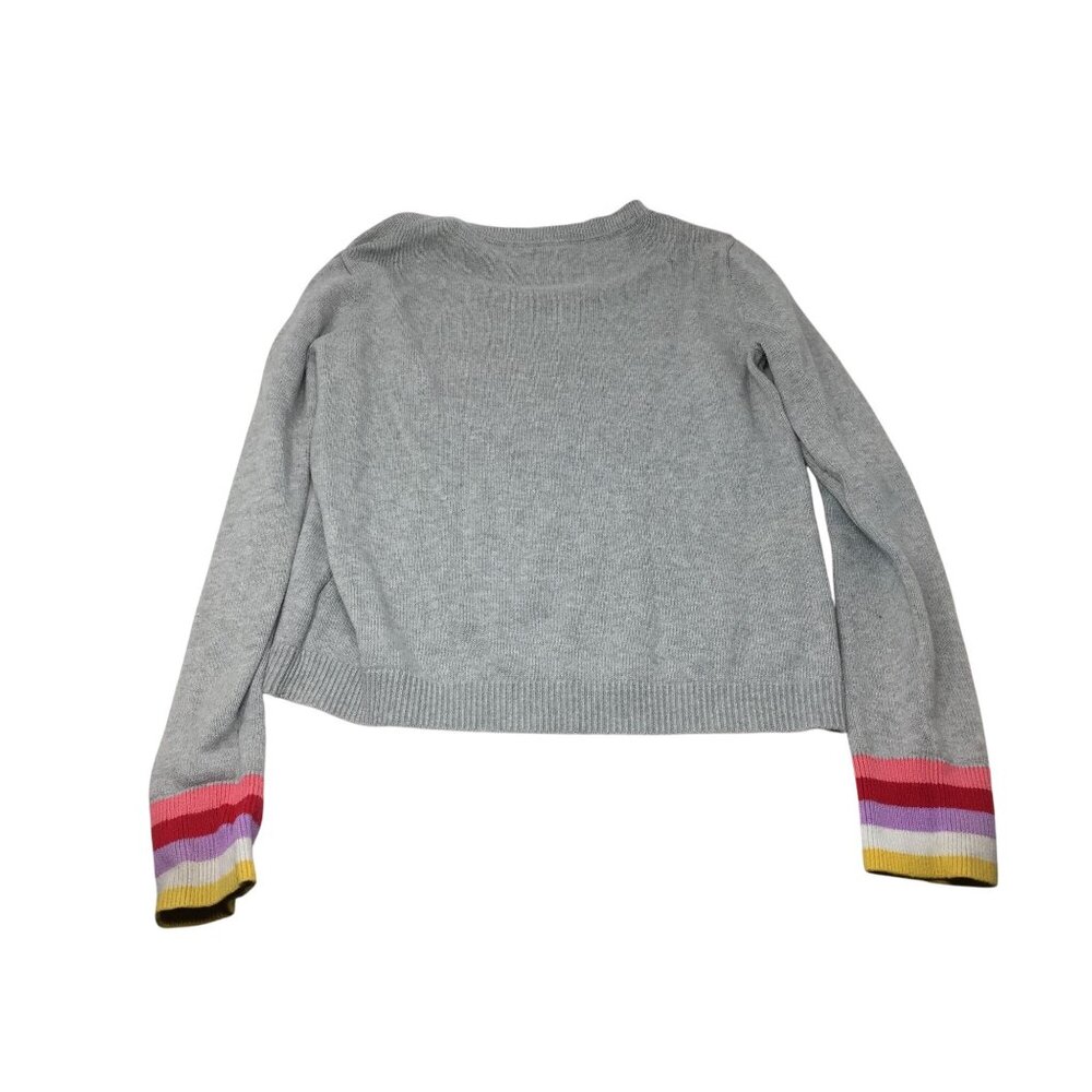 GAP KIDS Girls Size XL (12) Long Sleeved Gray Heart Intarsia Sweater - Picture 2 of 7